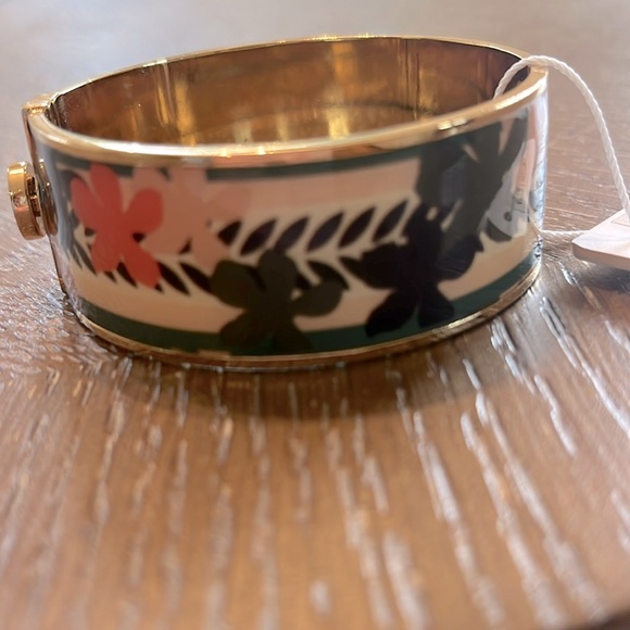 Ann Taylor Floral Enameled Cuff Bracelet - Picture 2 of 8